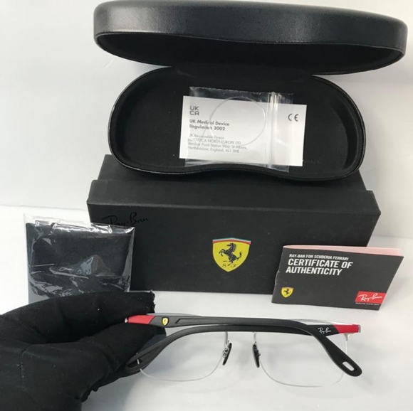 New RAY-BANScuderia Ferrari RX8416M Men's Square Eyeglasses - Picture 5 of 12
